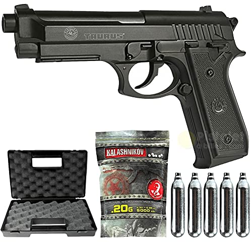 2EAGLE Pack Airsoft P92 /Semi-Automatique/matière:métal/Puissance 0.5 Joule/livré avec Accessoires
